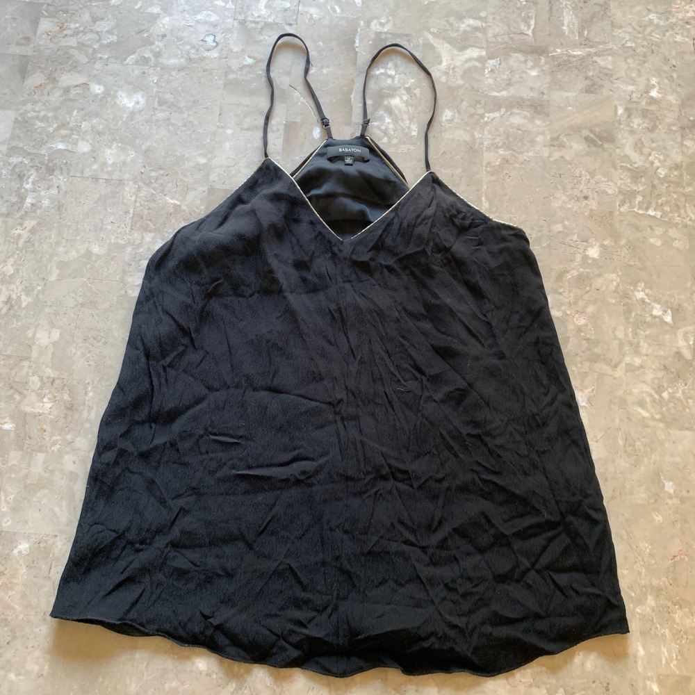Aritzia Babaton Women's Sz XS "Galen" Mesh Trim Camisole Top y2k casual‎ summer
